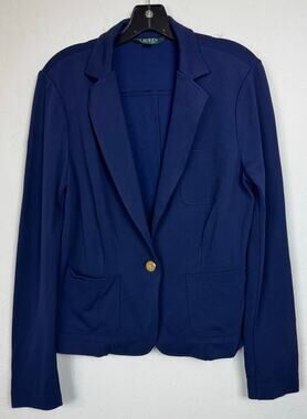 Ralph Lauren Blue Long Sleeve Dress Jacket Women's Large